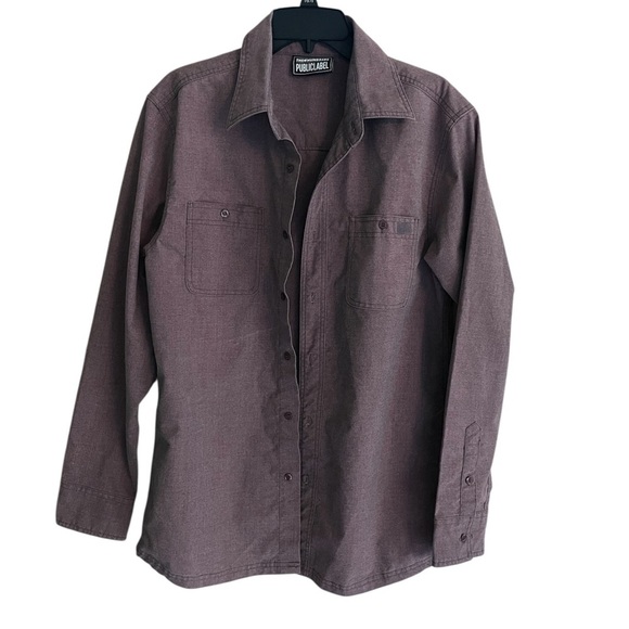 The Hundreds Public Label Button-Up Long Sleeve Shirt Men's Large - Picture 2 of 7